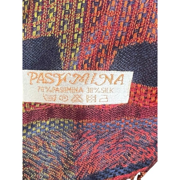 Pashmina & Silk Butterfly Shawl With Fringe Reversible Purple Orange Red Boho - Picture 7 of 12